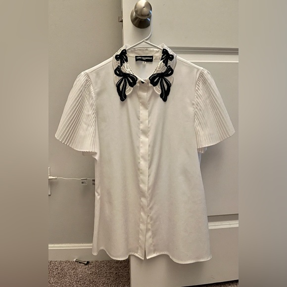 Karl Lagerfeld off white/cream blouse Small - Picture 1 of 2